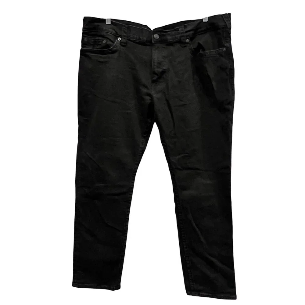 True Religion Geno Relaxed Slim Jeans, Black, 44